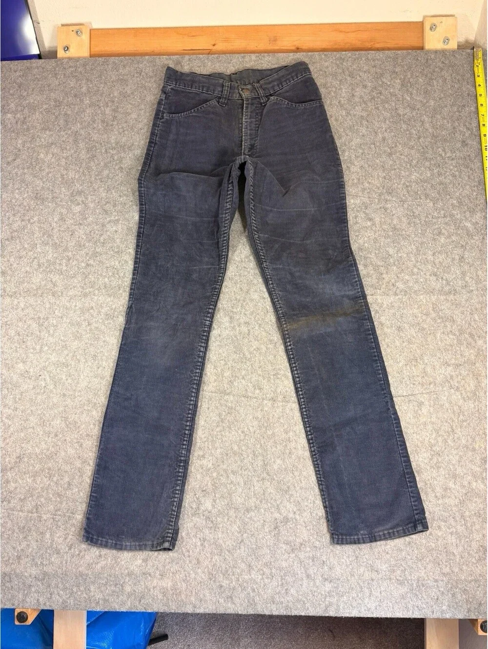 Vintage Levis 517 Corduroy Pants Mens 28x32 Blue Bootcut 5 Pocket USA 80s